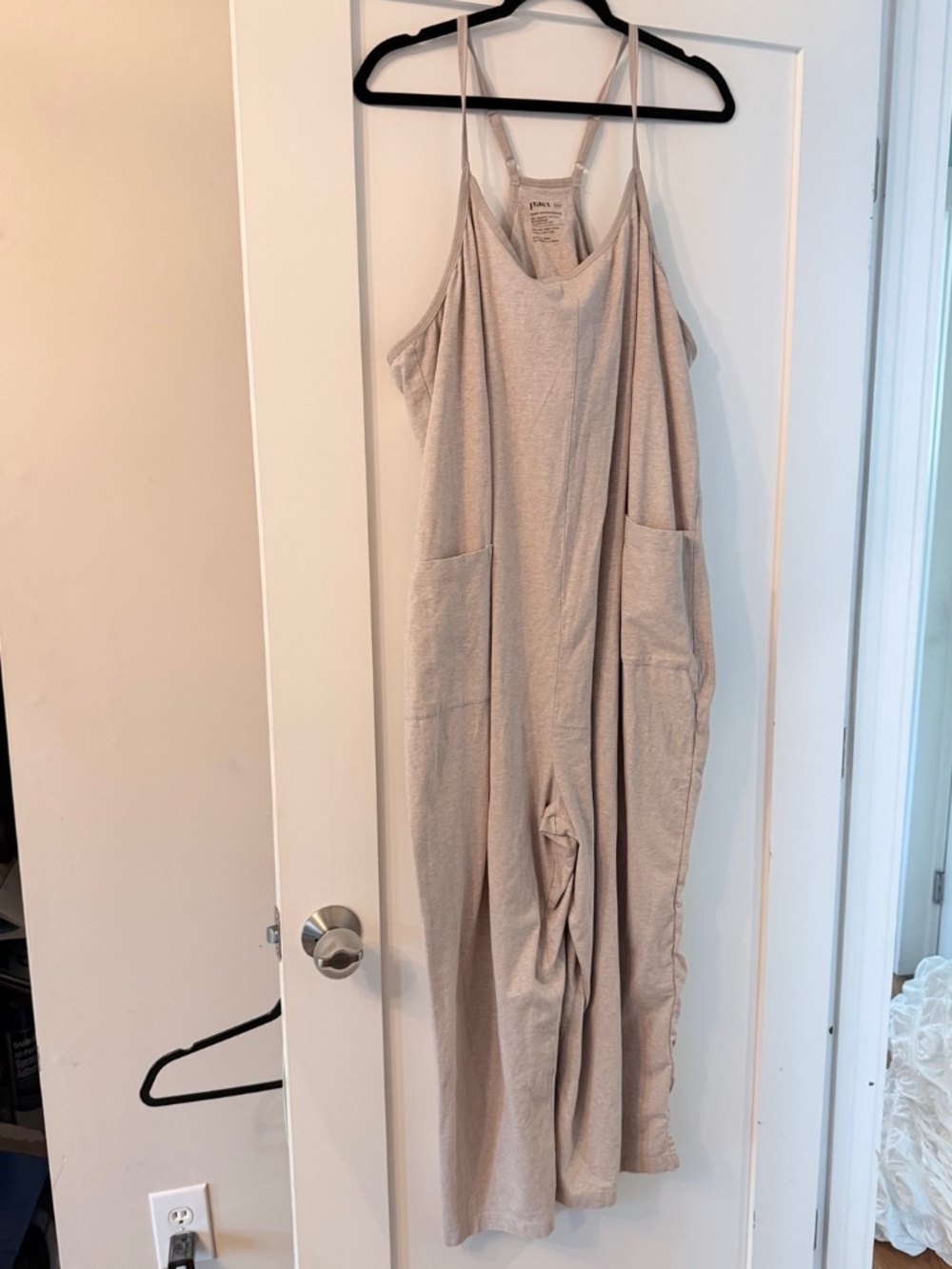 Pact Oat Heather Organic Cotton Cool Stretch Lounge Jumpsuit 2XL - Picture 1 of 4